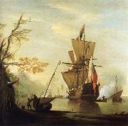 Monamy, Peter Stern view of the Royal Caroline oil painting